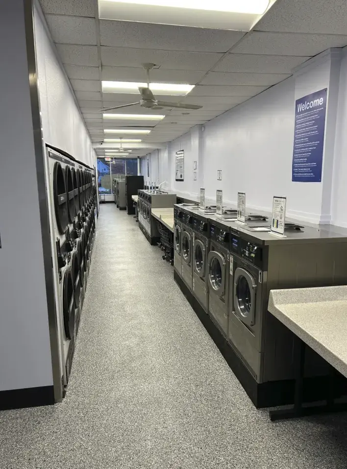 Inside Of Laundromat Long View