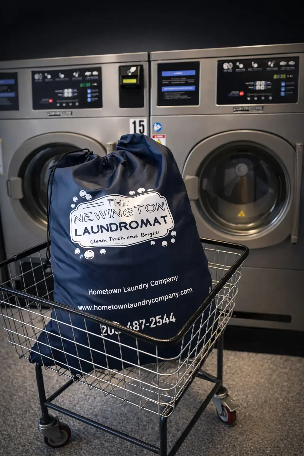 Laundry bag in card ready for pickup and delivery services in Hartford County CT