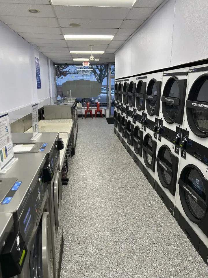 Inside Of Laundromat Dryer Side