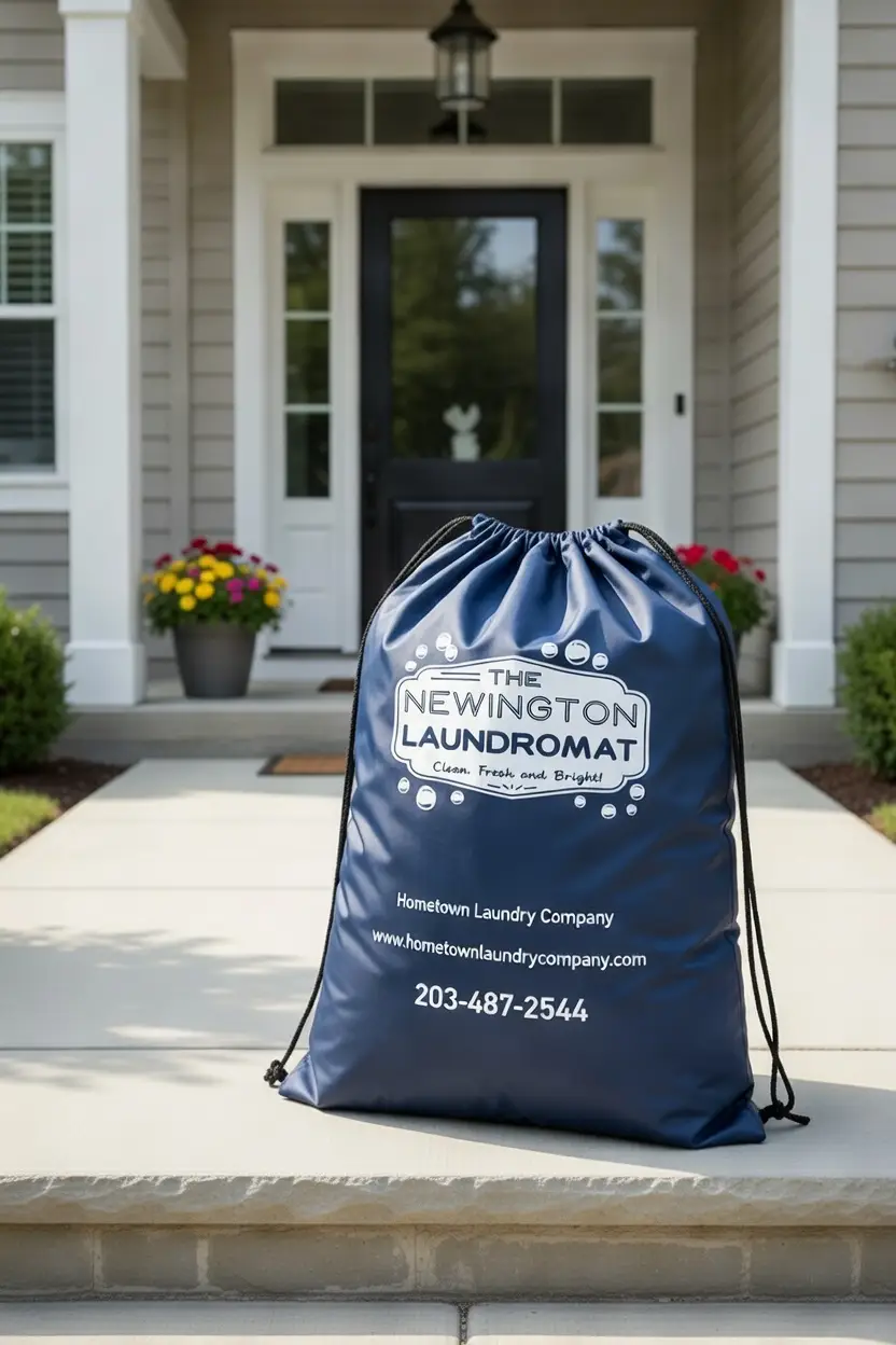 The Newington Laundromat Bag On A Doorstep 2