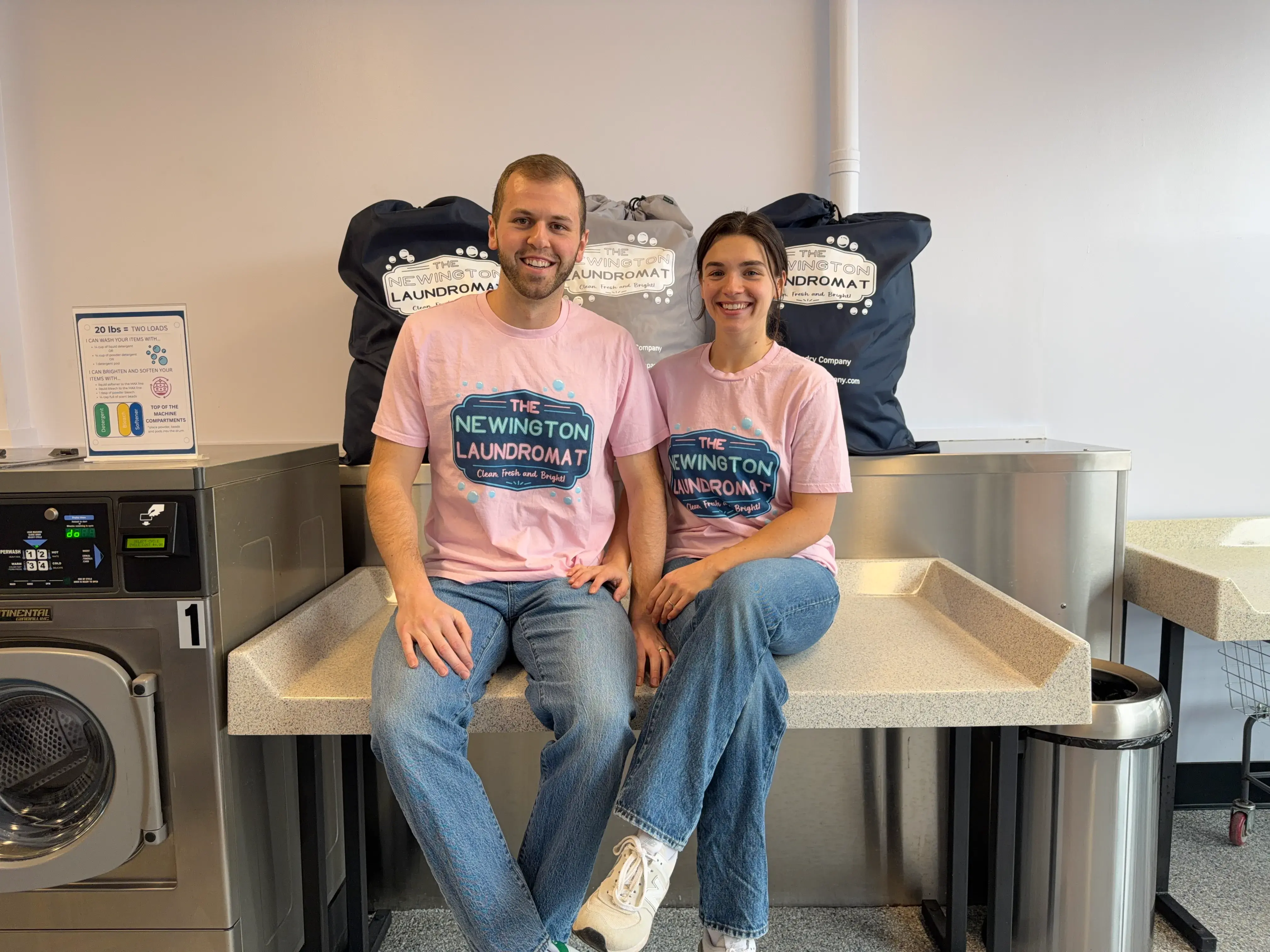 Avery And Matt In Laundry Mat